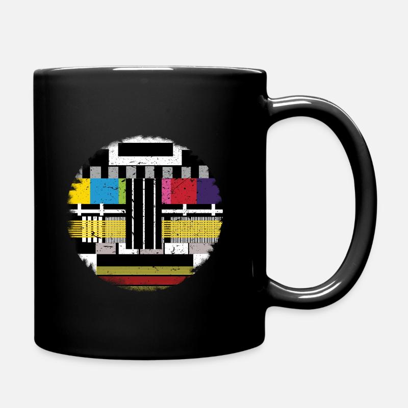 Retro TV Testbild - Tasse einfarbig - Schwarz
