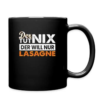Lasagnes - Il ne fait rien qui ne veut que des lasagnes - Mug uni - noir - Droite