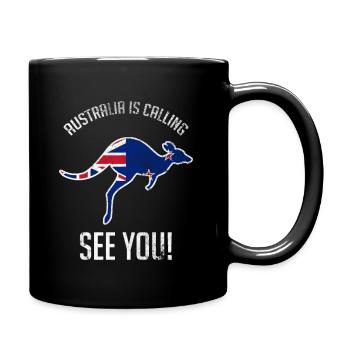 L'Australie obtient un kangourou pour routards - Mug uni - noir - Droite