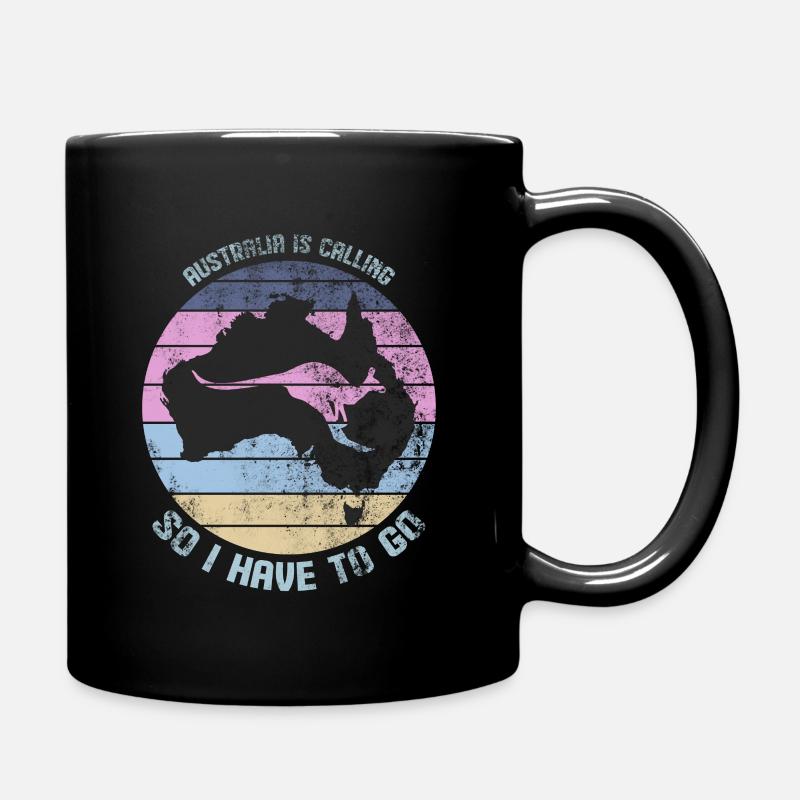 Australien Ruft Reisen Backpacker - Tasse einfarbig - Schwarz