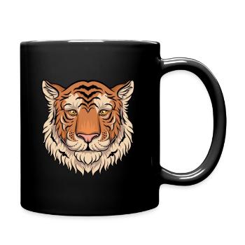Tiger - Tasse einfarbig - Schwarz - Rechts