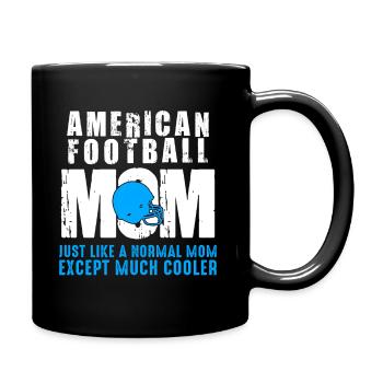Funny American Football Player Mom Gift - Full Colour Mug - black - Right