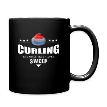 Curling Funny Sweep Curling Team Gift - Full Colour Mug - black - Right