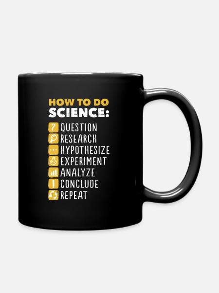 The Scientific Method Science Lovers Fitted - Full Colour Mug - black