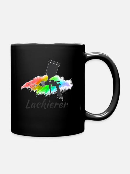 Lackieren Lackierer - Tasse einfarbig - Schwarz
