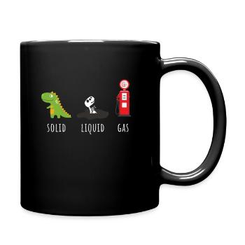 Fossil Fuel Chemistry Rex Solid Liquid Gas - Full Colour Mug - black - Right