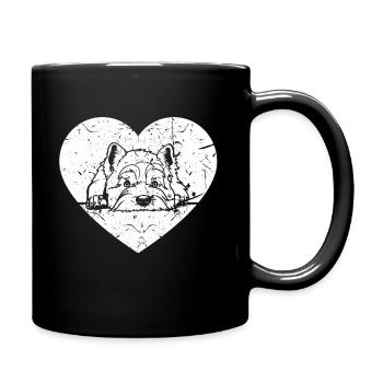 West Highland White Terrier - Full Colour Mug - black - Right