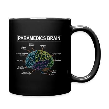 Sanitäter Gedanken - Tasse einfarbig - Schwarz - Rechts
