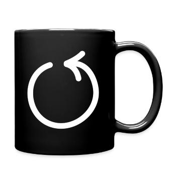 Flèche de cercle - Mug uni - noir - Droite