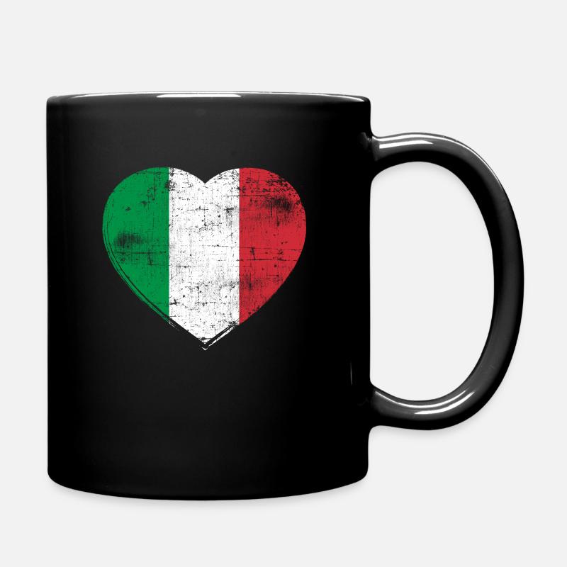 Italien Herz - Tasse einfarbig - Schwarz