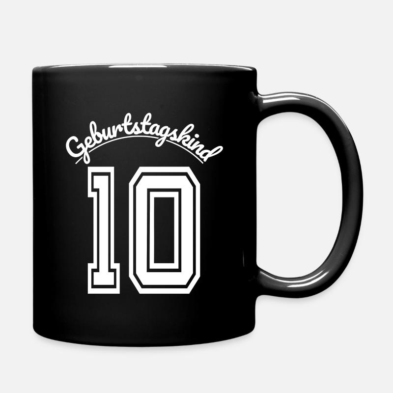 Geschenk zum 10. Geburtstag "Geburtstagskind" - Tasse einfarbig - Schwarz