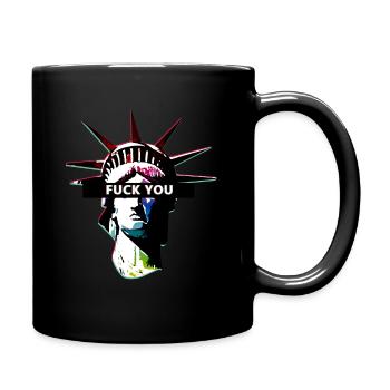 Statue of Liberty Aesthetic Fuck You - Full Colour Mug - black - Right