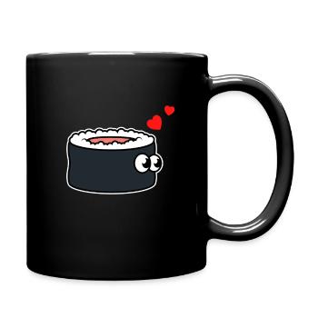 Sushi Love - Tasse einfarbig - Schwarz - Rechts