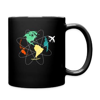 Voyage voyage du monde avion Travelshirt Terre - Mug uni - noir - Droite
