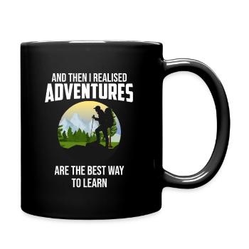 Travel World Tour Airplane Travelshirt Adventure - Full Colour Mug - black - Right