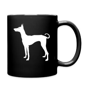 Podenco Ibicenco - Tasse einfarbig - Schwarz - Rechts