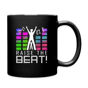 Battez le volume fort musique fête alcool - Mug uni - noir - Droite