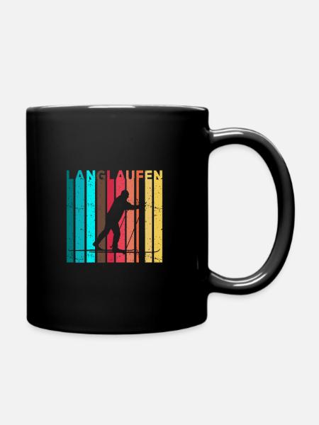 Langlauf Langlaufen - Tasse einfarbig - Schwarz