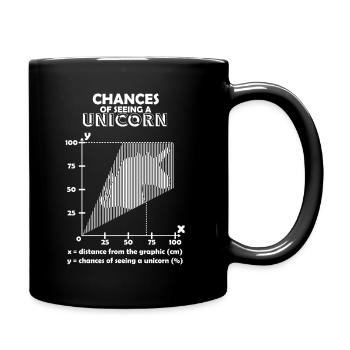 Probabilité de voir une licorne - Mug uni - noir - Droite