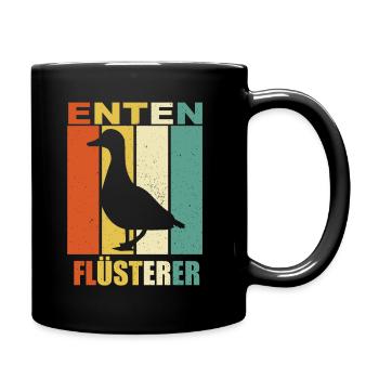 Enten Flüsterer - Entenflüsterer - Tasse einfarbig - Schwarz - Rechts