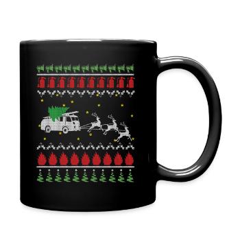 Ugly Christmas Fire Department - Full Colour Mug - black - Right