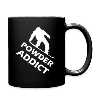 snowboard powder addict snowboarden - Tasse einfarbig - Schwarz - Rechts