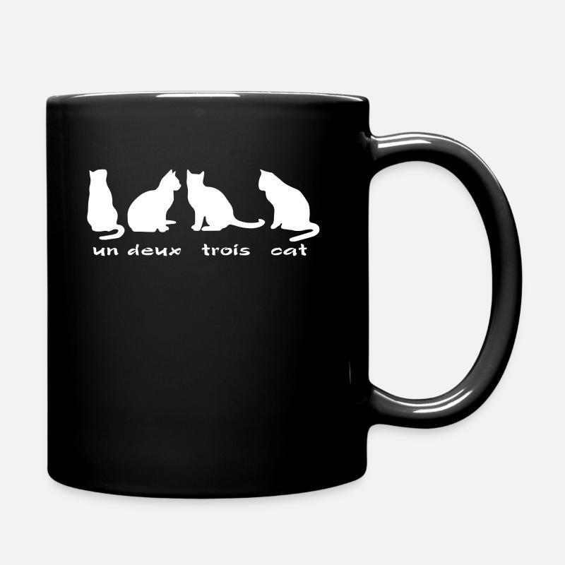 Un Deux Trois Cat Katzen - Tasse einfarbig - Schwarz