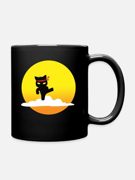 Cats Ninja - Full Colour Mug - black