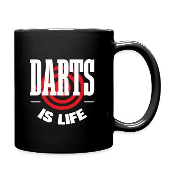 jeu de fléchettes - Mug uni - noir - Droite