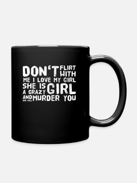 Crazy girlfriend - Full Colour Mug - black