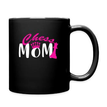 Schach Mama Schachbrett Matt Club Verein Geschenk - Tasse einfarbig - Schwarz - Rechts