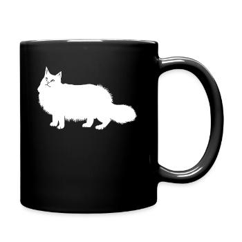 Maine Coon cat - Full Colour Mug - black - Right
