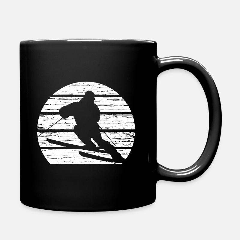 Skifahren - Tasse einfarbig - Schwarz