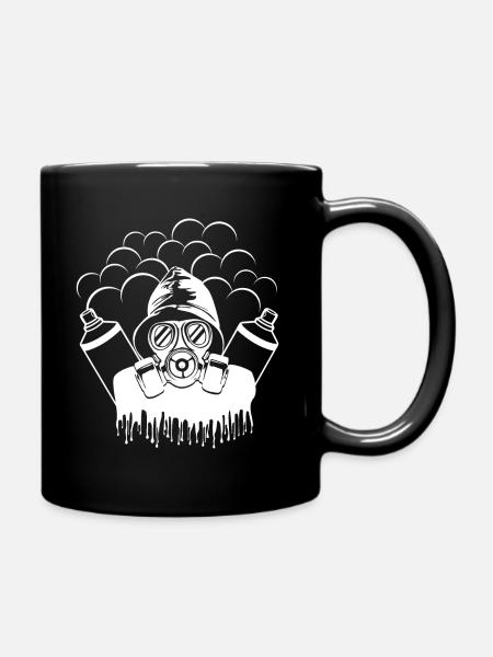 Graffiti Sprayer - Tasse einfarbig - Schwarz