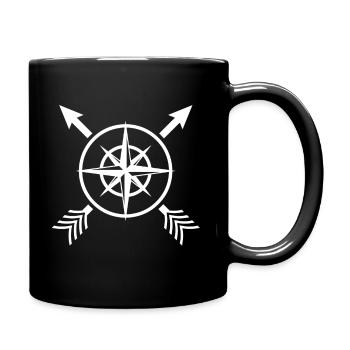Croix de boussole - Mug uni - noir - Droite