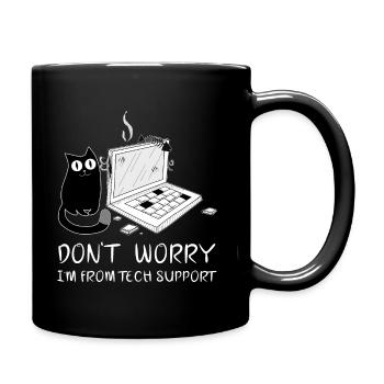Tech Support Funny - Full Colour Mug - black - Right