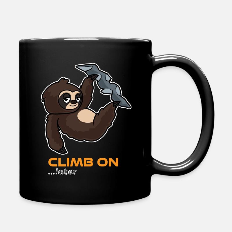 Climbing sloth Funny - Full Colour Mug - black