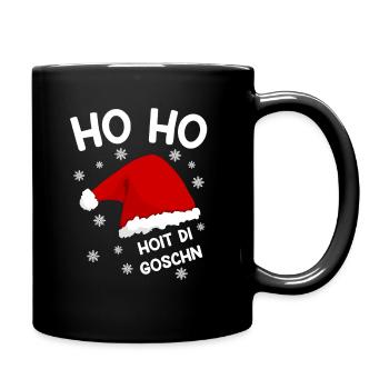 Ho Ho Ho Hoit di Goschn Weihnachtsgeschenk - Tasse einfarbig - Schwarz - Rechts