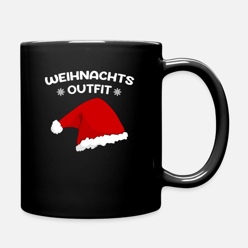 Weihnachtsoutfit - Tasse einfarbig - Schwarz