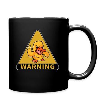Avertissement sur le canard - Mug uni - noir - Droite