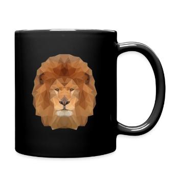 Lion polygone nature géométrique nature - Mug uni - noir - Droite