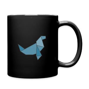Phoque otarie polygone Art géométrique Nature - Mug uni - noir - Droite