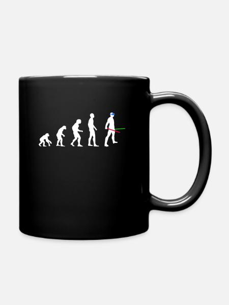 VR Evolution Virtual Reality I Gamer Geschenkidee - Tasse einfarbig - Schwarz
