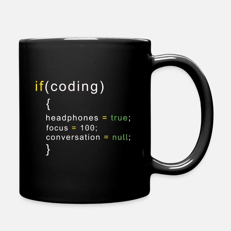 Codage du codeur - Mug uni - noir