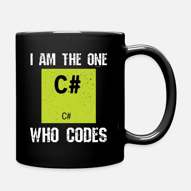 C# Coden Programmieren - Tasse einfarbig - Schwarz