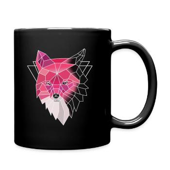 Pinker Fuchs - Tasse einfarbig - Schwarz - Rechts