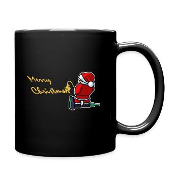 Merry Christmas Funny - Full Colour Mug - black - Right