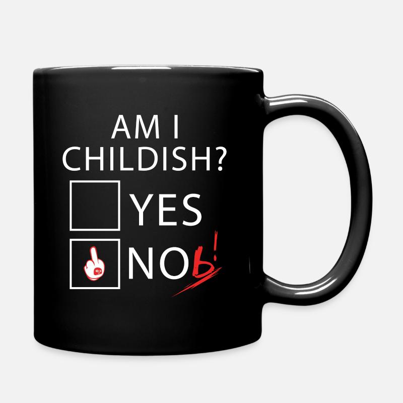 I am childish - Full Colour Mug - black
