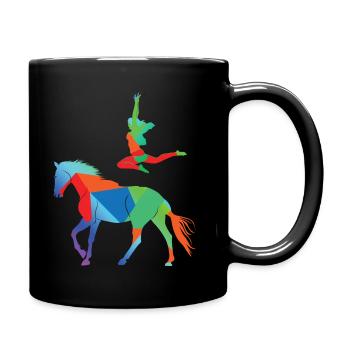 Voltigieren - Tasse einfarbig - Schwarz - Rechts