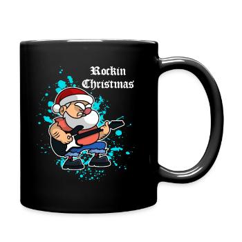 Rock Christmas - Tasse einfarbig - Schwarz - Rechts